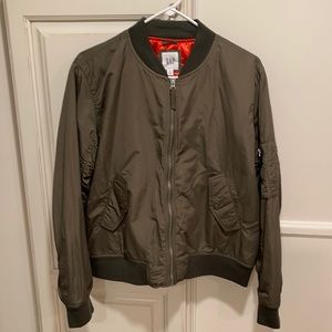 Gap Army Green Bomber Jacket